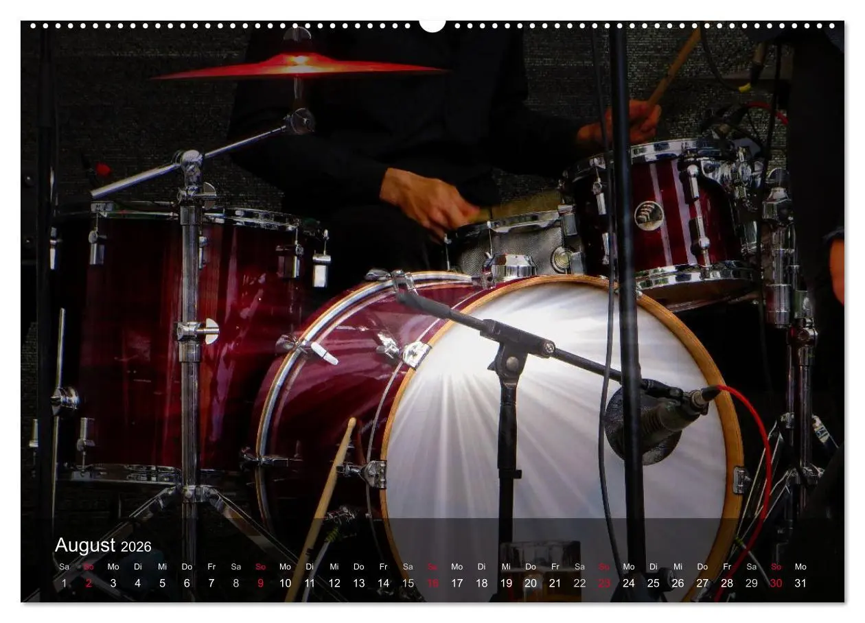Bild: 9783516009187 | Schlagzeug onstage (Wandkalender 2026 DIN A2 quer), CALVENDO...