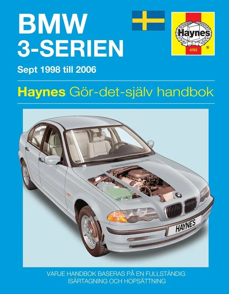Cover: 9780857339287 | BMW 3-Serien bensin (1998 - 2006) Haynes Repair Manual (svenske...