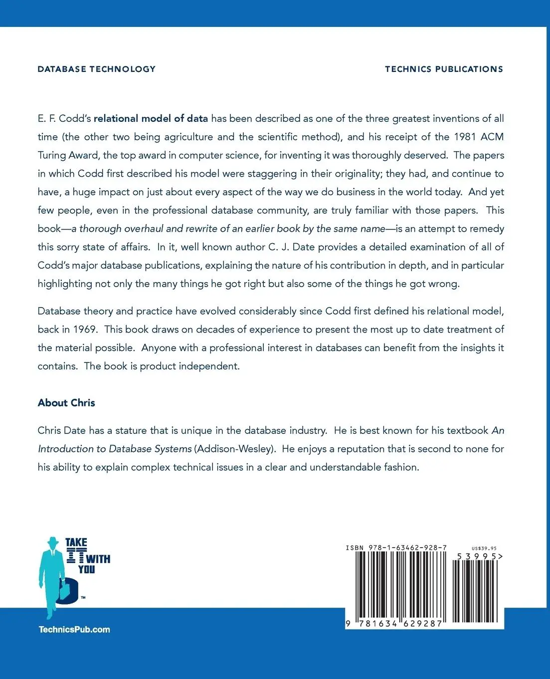 Rückseite: 9781634629287 | E. F. Codd and Relational Theory, Revised Edition | Chris Date | Buch