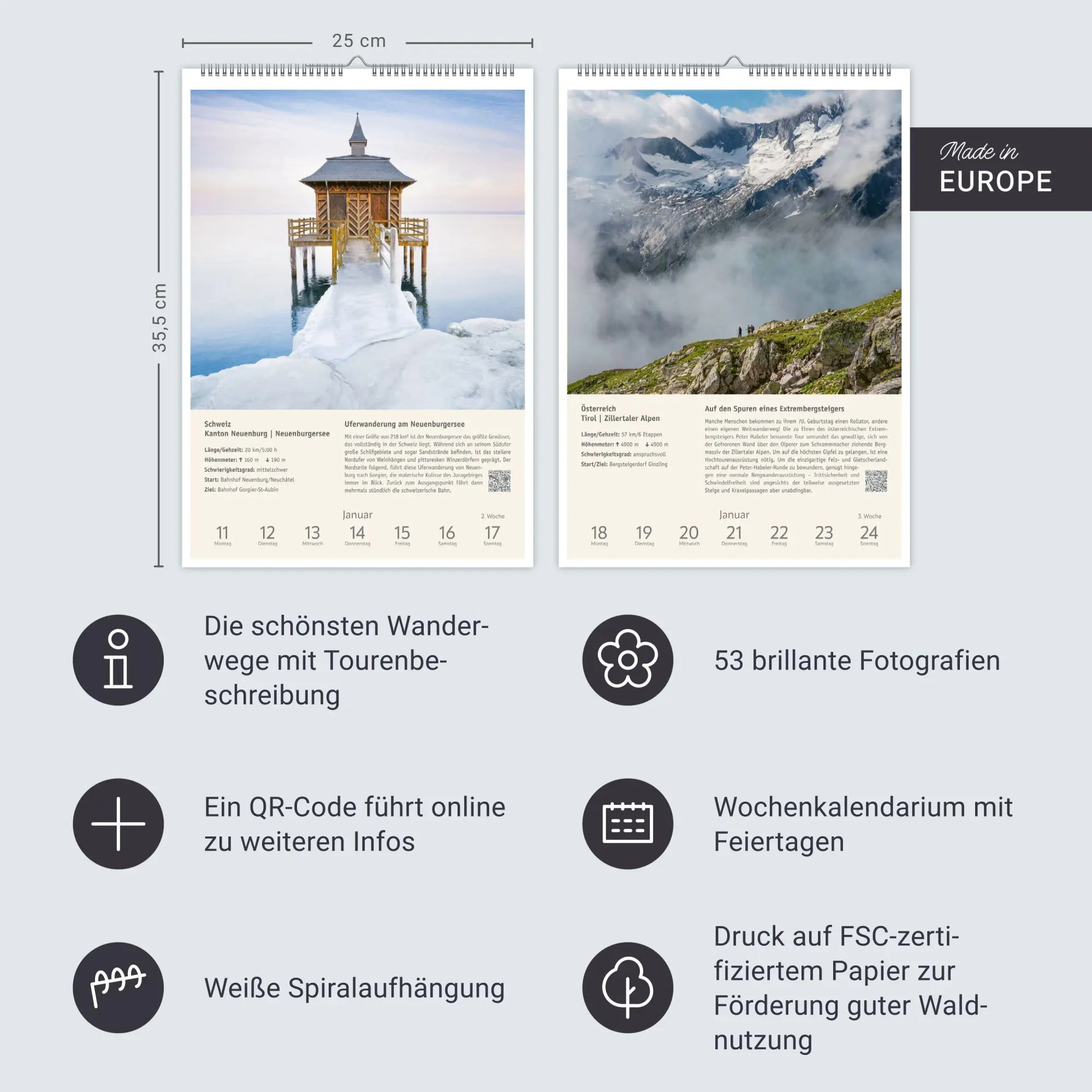 Bild: 9783840039287 | Wanderlust Wochen-Kulturkalender 2027 - 53 Touren von der Küste bis...
