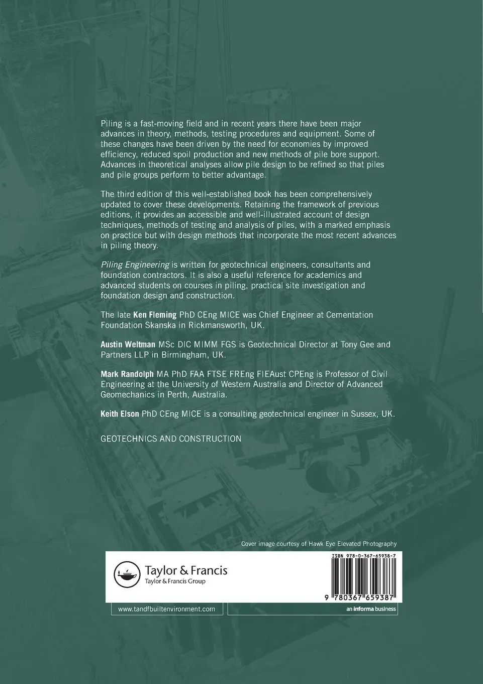 Rückseite: 9780367659387 | Piling Engineering | Ken Fleming (u. a.) | Taschenbuch | Englisch