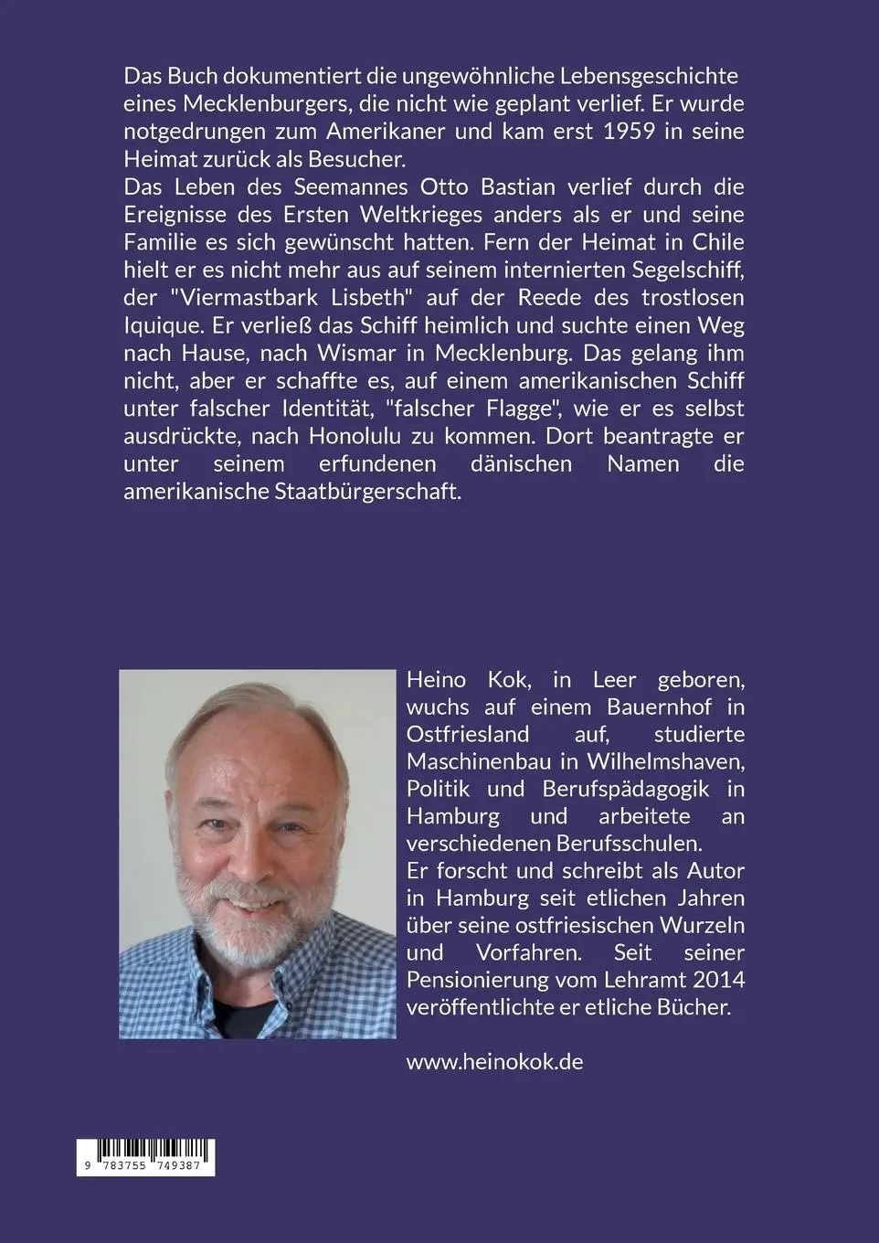 Rückseite: 9783755749387 | Allein unter falscher Flagge | Heino Kok | Taschenbuch | 180 S. | 2022