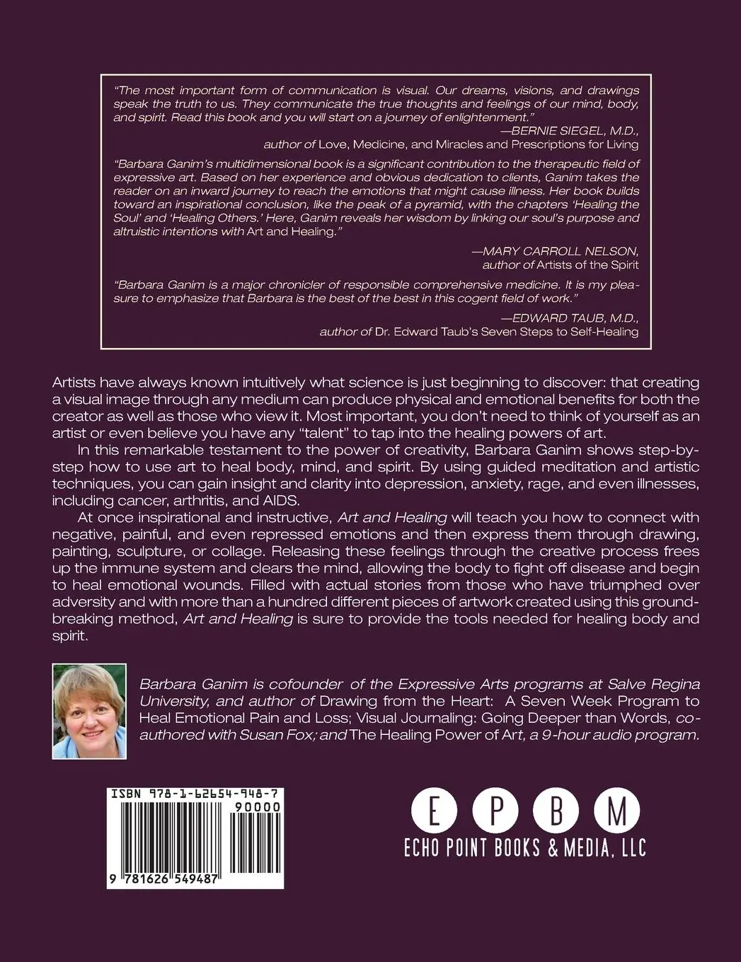 Rückseite: 9781626549487 | Art and Healing | Barbara Ganim | Buch | Englisch | 2013