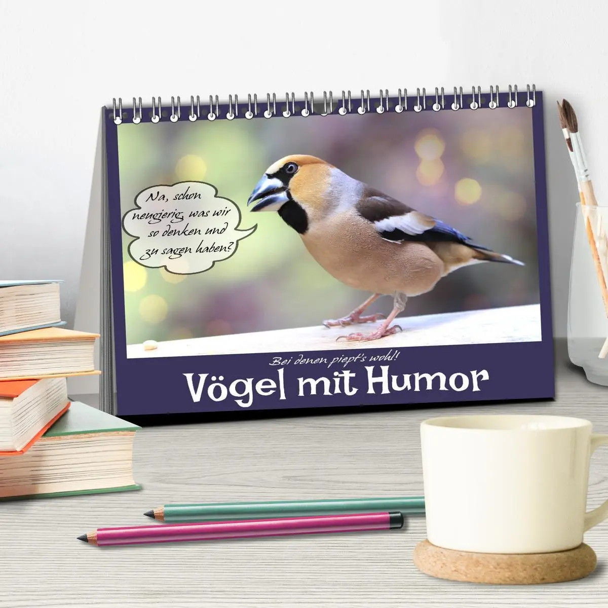 Bild: 9783457679487 | Vögel mit Humor (Tischkalender 2026 DIN A5 quer), CALVENDO...