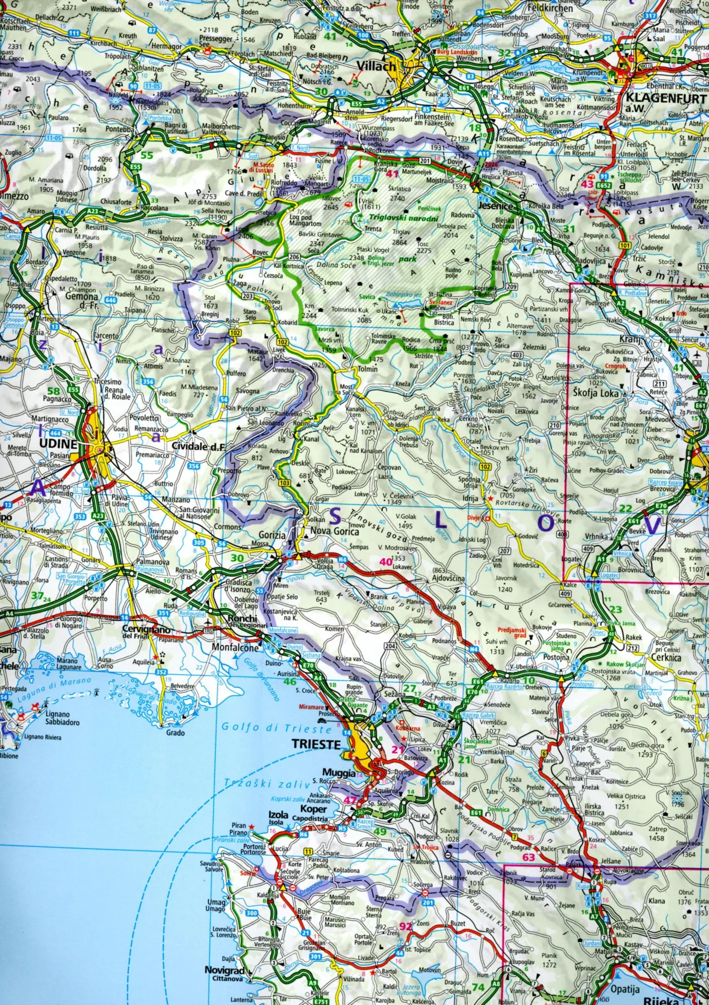 Bild: 9783828309487 | Kroatien, Slowenien, Bosnien-Herzegowina Strassenkarte 1:500 000 | AG