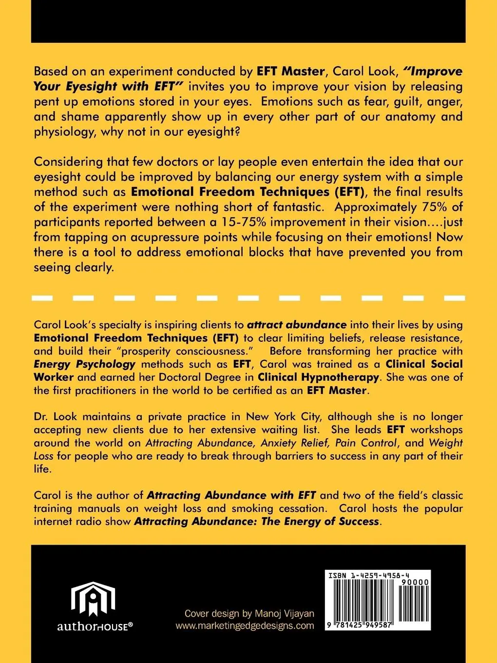 Rückseite: 9781425949587 | Improve Your Eyesight with Eft* | *Emotional Freedom Techniques | Look