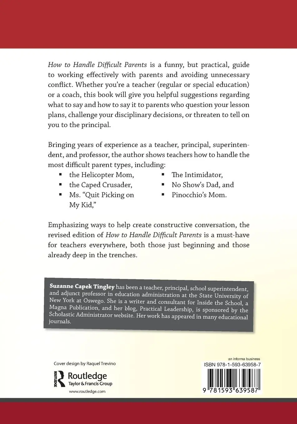 Rückseite: 9781593639587 | How to Handle Difficult Parents | Proven Solutions for Teachers | Buch