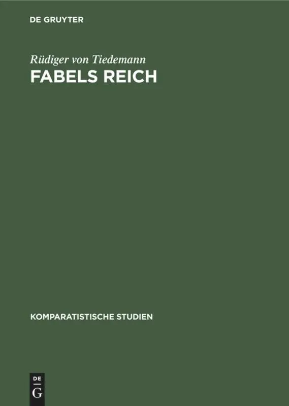 Cover: 9783110069587 | Fabels Reich | Rüdiger von Tiedemann | Buch | 253 S. | Deutsch | 1978
