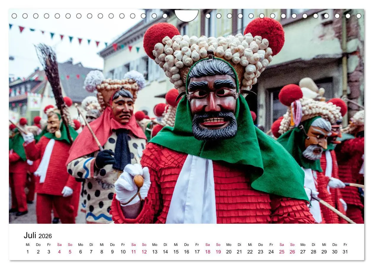 Bild: 9783457669587 | Die Elzacher Fastnacht (Wandkalender 2026 DIN A4 quer), CALVENDO...