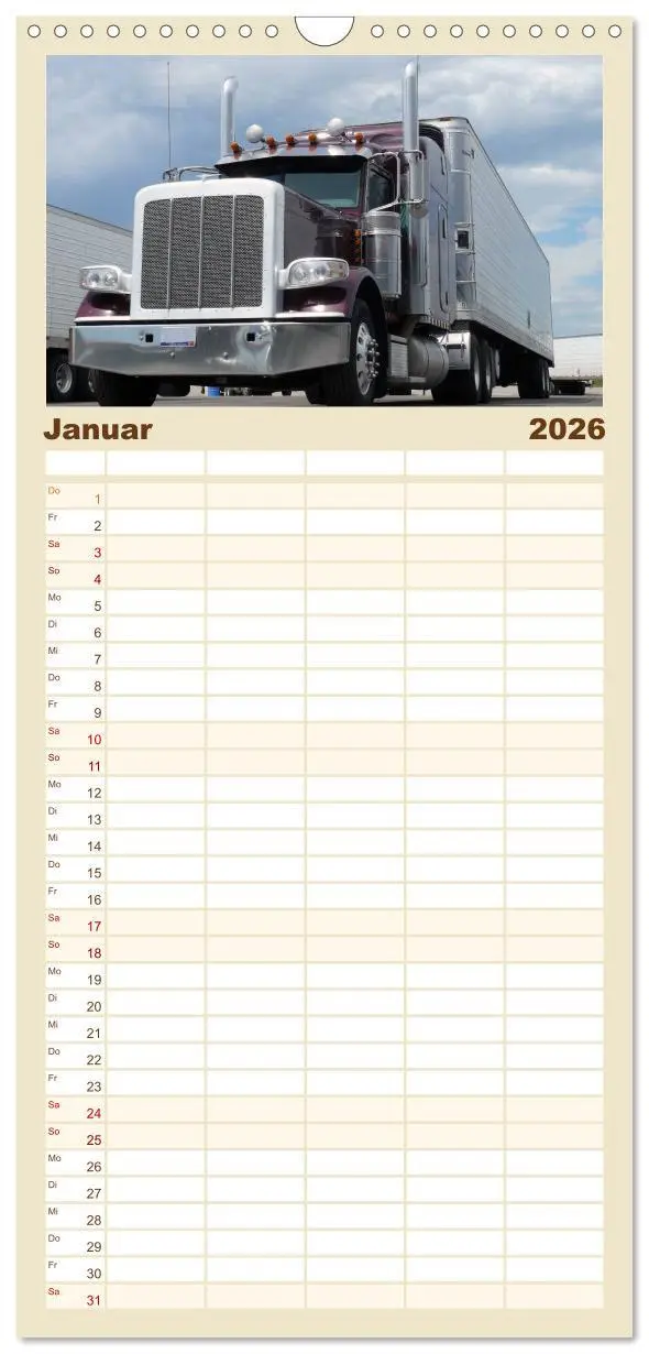 Bild: 9783516519587 | Familienplaner 2026 - US-Trucks. Faszination Langhauber mit 5...