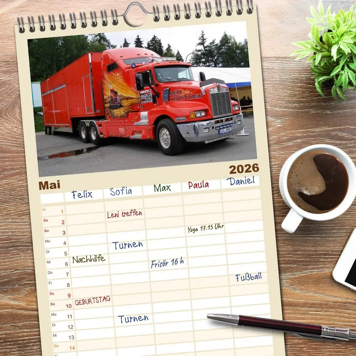 Bild: 9783516519587 | Familienplaner 2026 - US-Trucks. Faszination Langhauber mit 5...