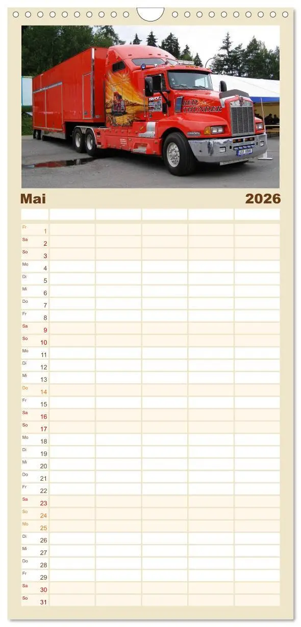 Bild: 9783516519587 | Familienplaner 2026 - US-Trucks. Faszination Langhauber mit 5...