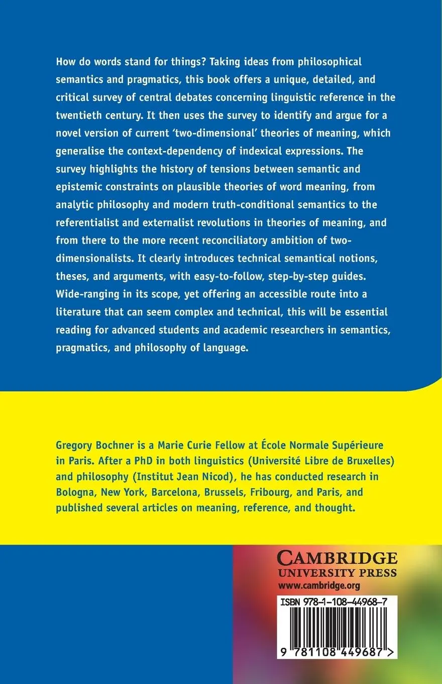 Rückseite: 9781108449687 | Naming and Indexicality | Gregory Bochner | Taschenbuch | Englisch