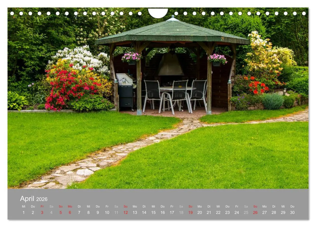 Bild: 9783516059687 | Romantische Garten-Paradiese (Wandkalender 2026 DIN A4 quer),...