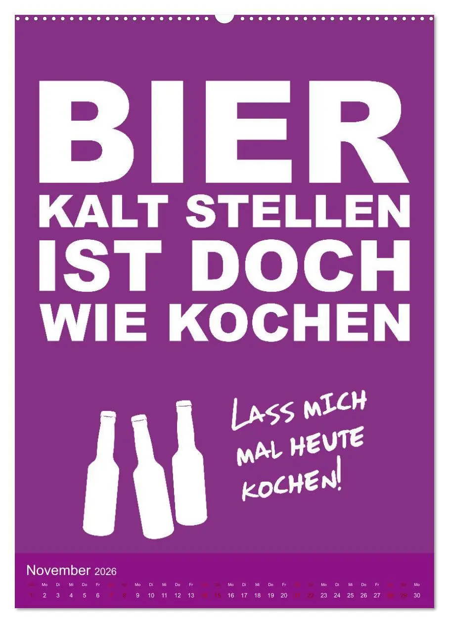 Bild: 9783516369687 | BIER Wandkalender -Trinken mit Stil (hochwertiger Premium...
