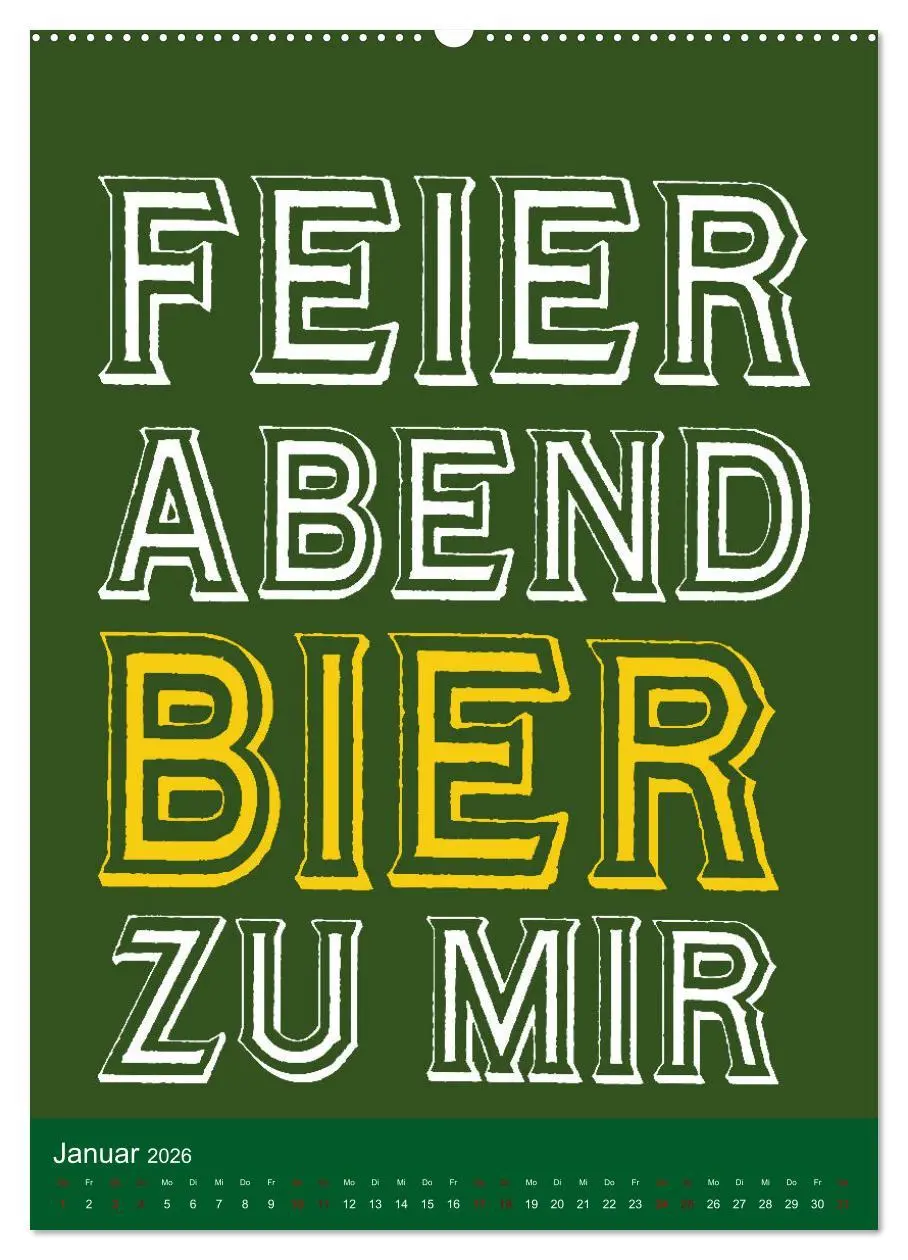 Bild: 9783516369687 | BIER Wandkalender -Trinken mit Stil (hochwertiger Premium...