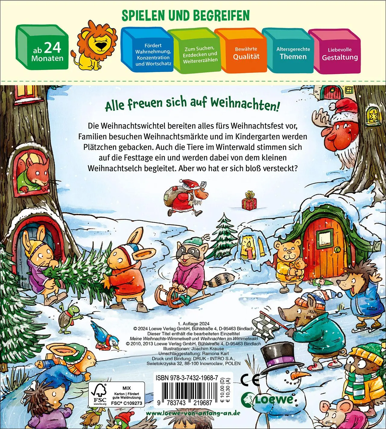 Rückseite: 9783743219687 | Meine allererste WeihnachtsWimmelWelt | Loewe Wimmelbücher | Buch