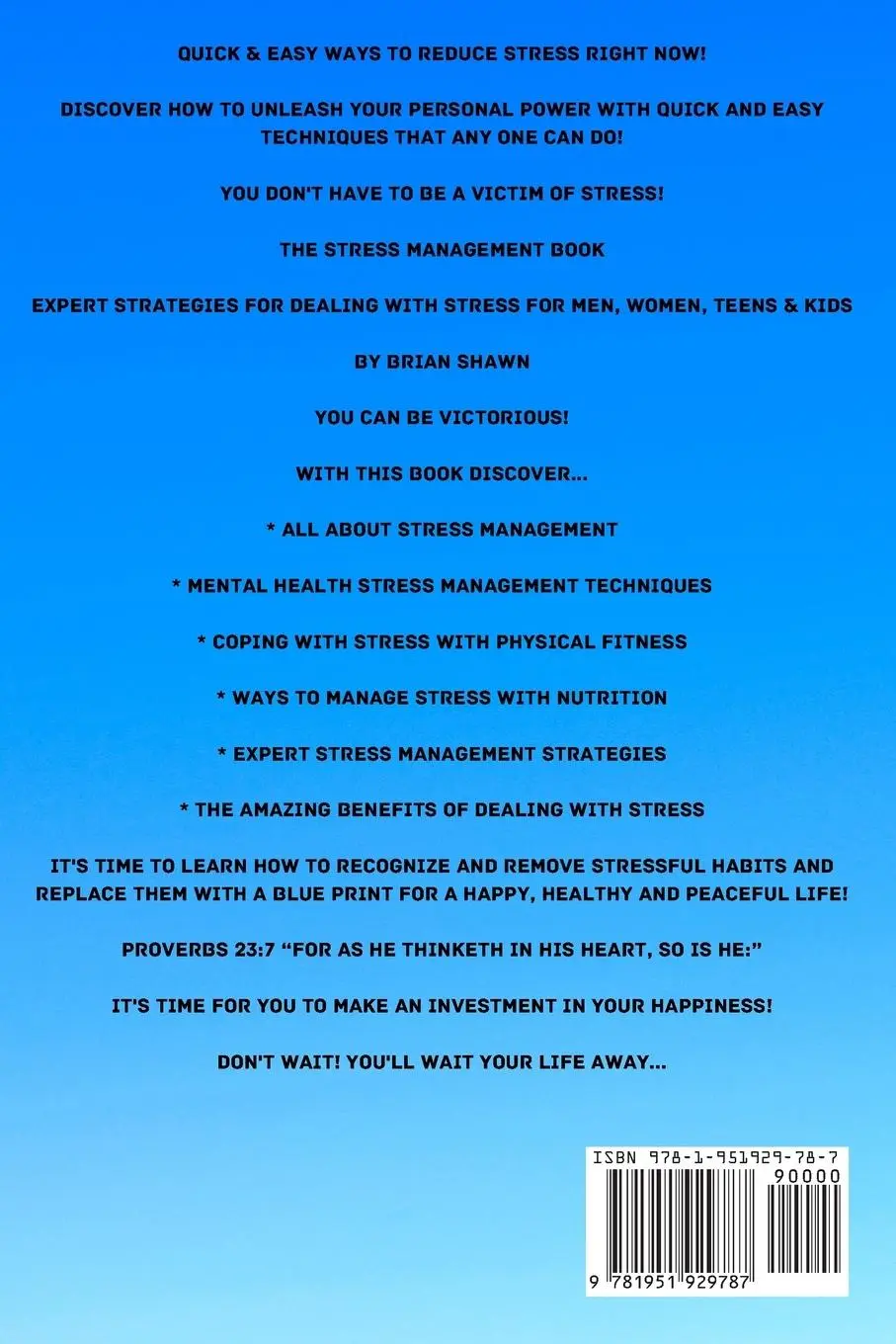 Rückseite: 9781951929787 | The Stress Management Book | Brian Shawn | Taschenbuch | Englisch