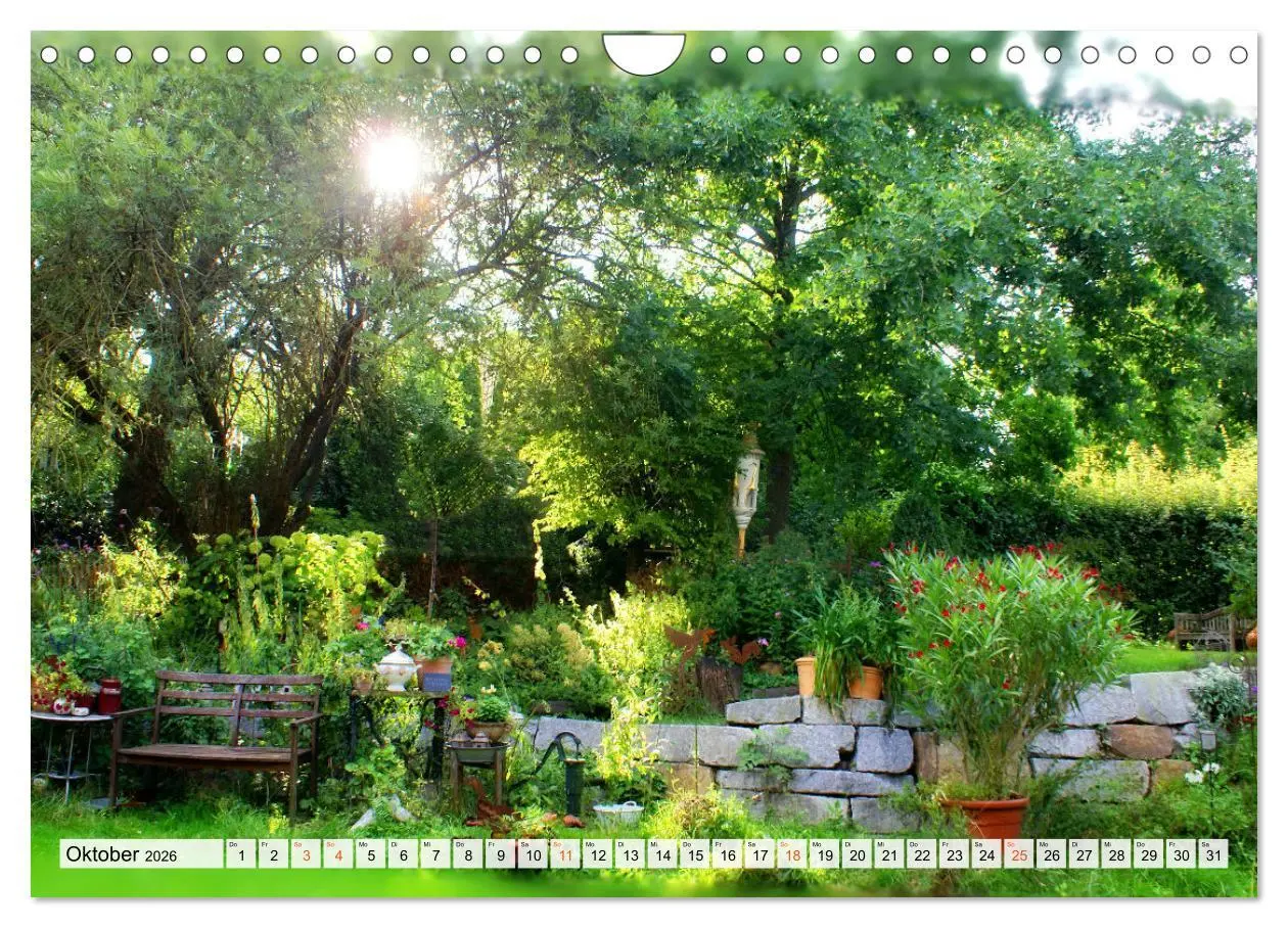 Bild: 9783457269787 | Momente im Garten (Wandkalender 2026 DIN A4 quer), CALVENDO...
