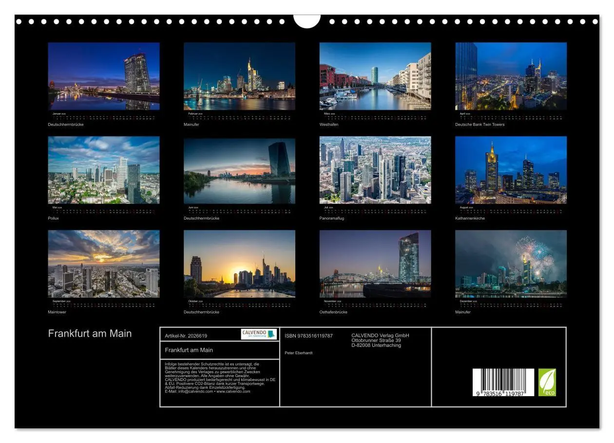 Bild: 9783516119787 | Frankfurt am Main (Wandkalender 2026 DIN A3 quer), CALVENDO...