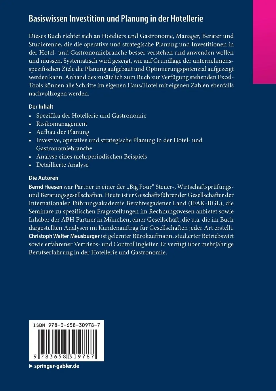 Rückseite: 9783658309787 | Basiswissen Investition und Planung in der Hotellerie | Taschenbuch