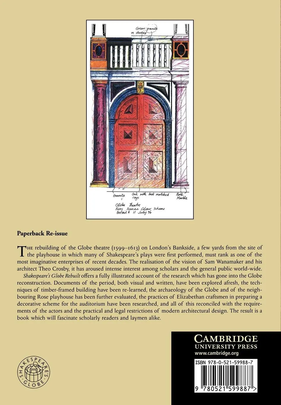 Rückseite: 9780521599887 | Shakespeare's Globe Rebuilt | Ronnie Mulryne (u. a.) | Taschenbuch