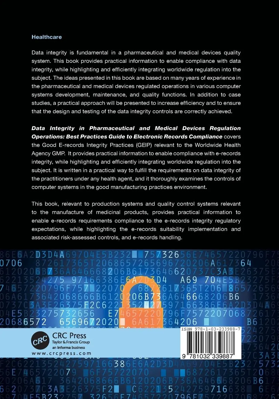 Rückseite: 9781032339887 | Data Integrity in Pharmaceutical and Medical Devices Regulation...