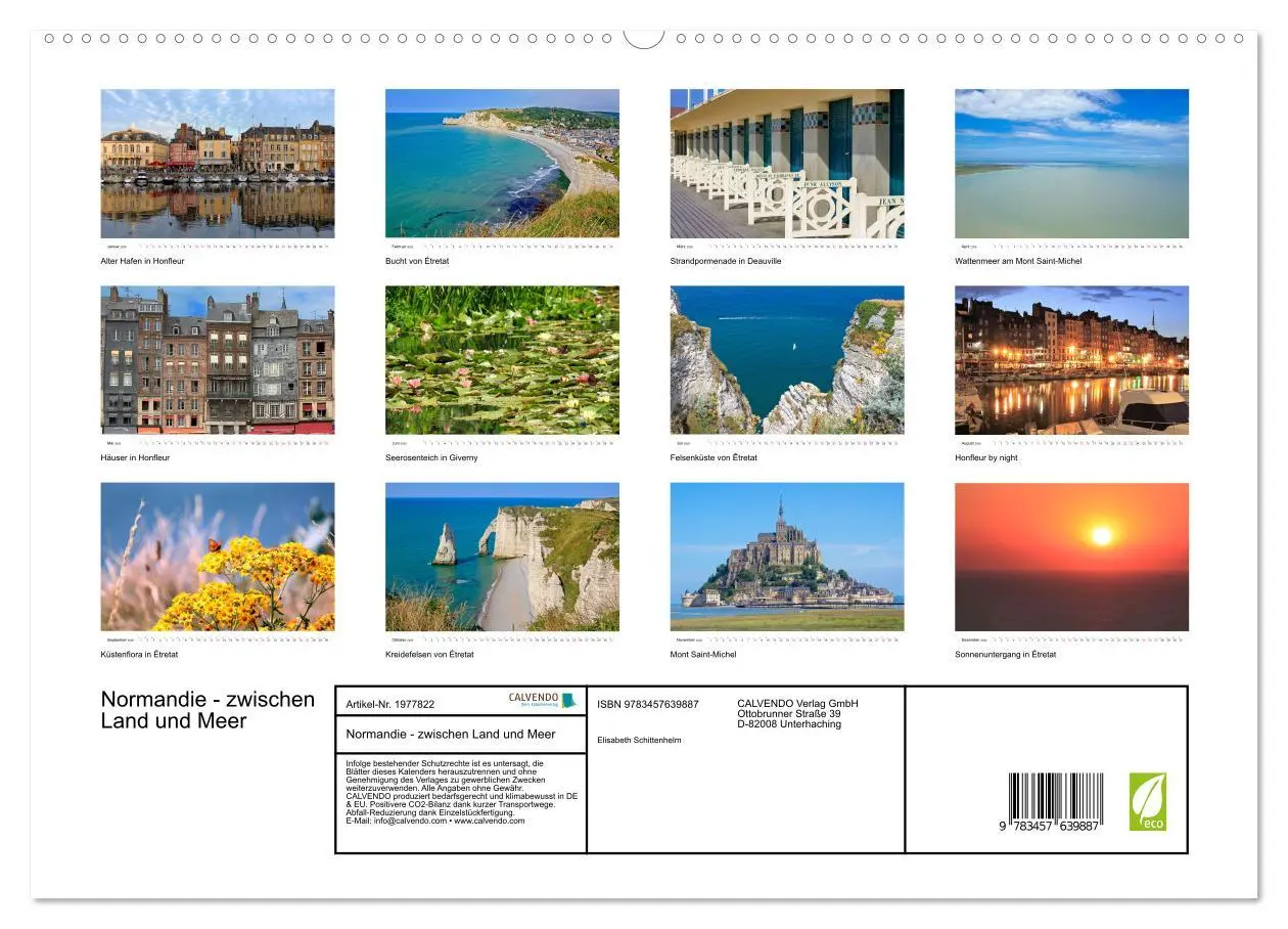 Bild: 9783457639887 | Normandie - zwischen Land und Meer (Wandkalender 2026 DIN A2 quer),...