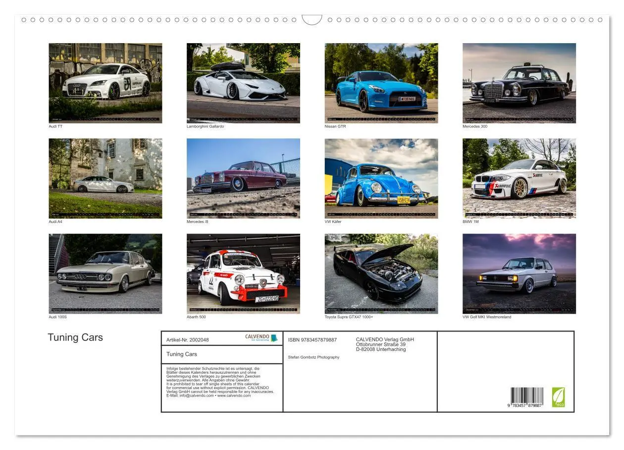 Bild: 9783457879887 | Tuning Cars (Wandkalender 2026 DIN A2 quer), CALVENDO Monatskalender