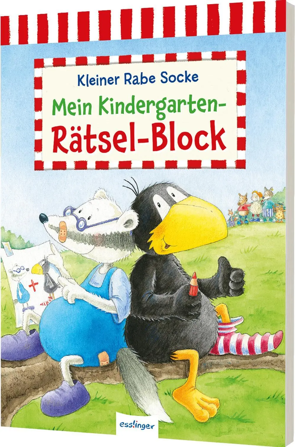 Cover: 9783480239887 | Der kleine Rabe Socke: Mein Kindergarten-Rätsel-Block | Annet Rudolph