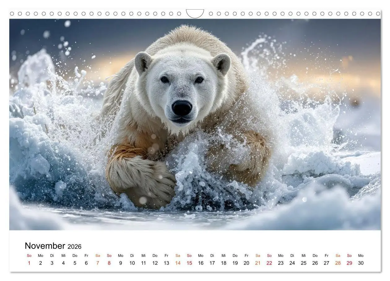 Bild: 9783516659887 | Eisbären - die Stimme der Wildnis (Wandkalender 2026 DIN A3 quer),...