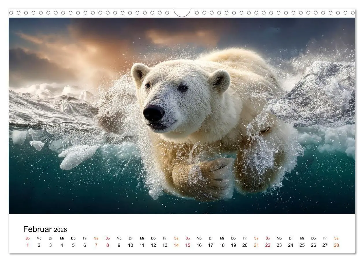 Bild: 9783516659887 | Eisbären - die Stimme der Wildnis (Wandkalender 2026 DIN A3 quer),...