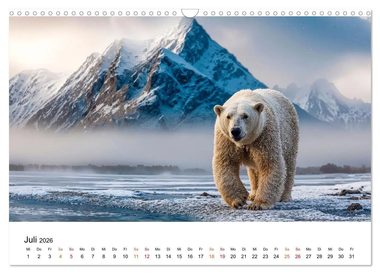 Bild: 9783516659887 | Eisbären - die Stimme der Wildnis (Wandkalender 2026 DIN A3 quer),...