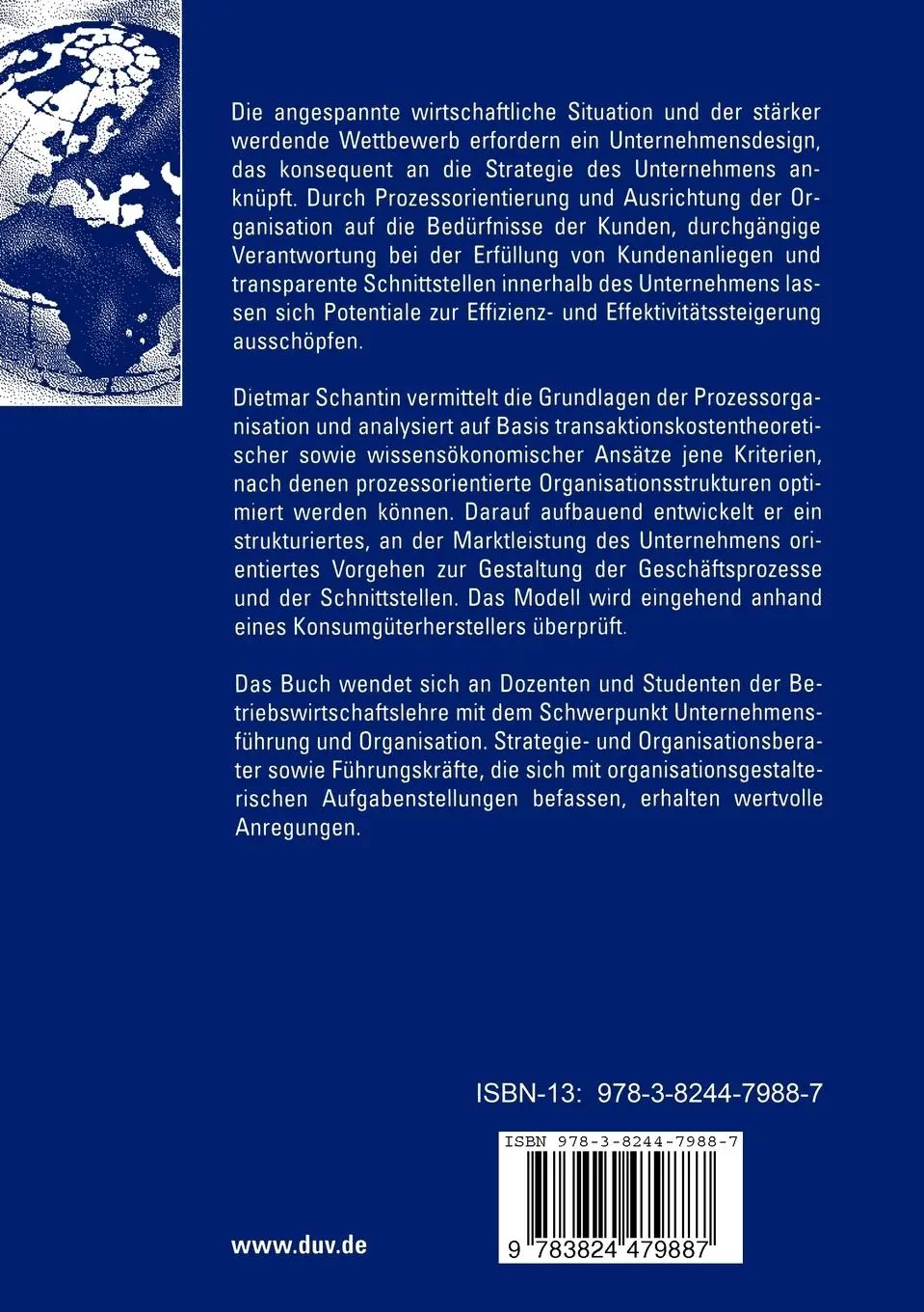Rückseite: 9783824479887 | Makromodellierung von Geschäftsprozessen | Dietmar Schantin | Buch