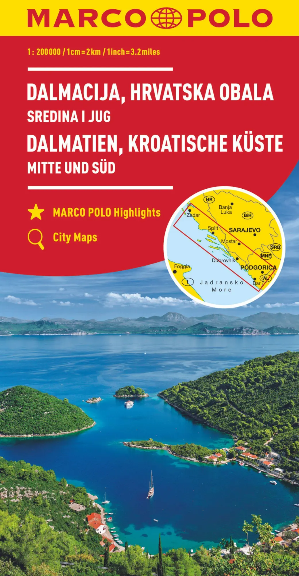 Cover: 9783829739887 | MARCO POLO Karte HR Dalmatien, Kroatische Küste 1: 200 000 | Polo
