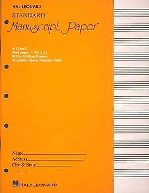 Cover: 73999199987 | Standard Manuscript Paper Yellow Cover 12 Staves Per Page Hal...