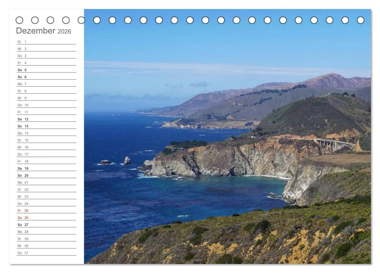 Bild: 9783457799987 | Kalifornien - wunderschöne Westküste (Tischkalender 2026 DIN A5...