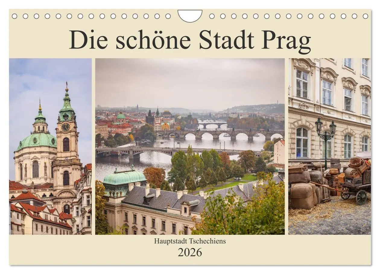 Cover: 9783457939987 | Die schöne Stadt Prag (Wandkalender 2026 DIN A4 quer), CALVENDO...