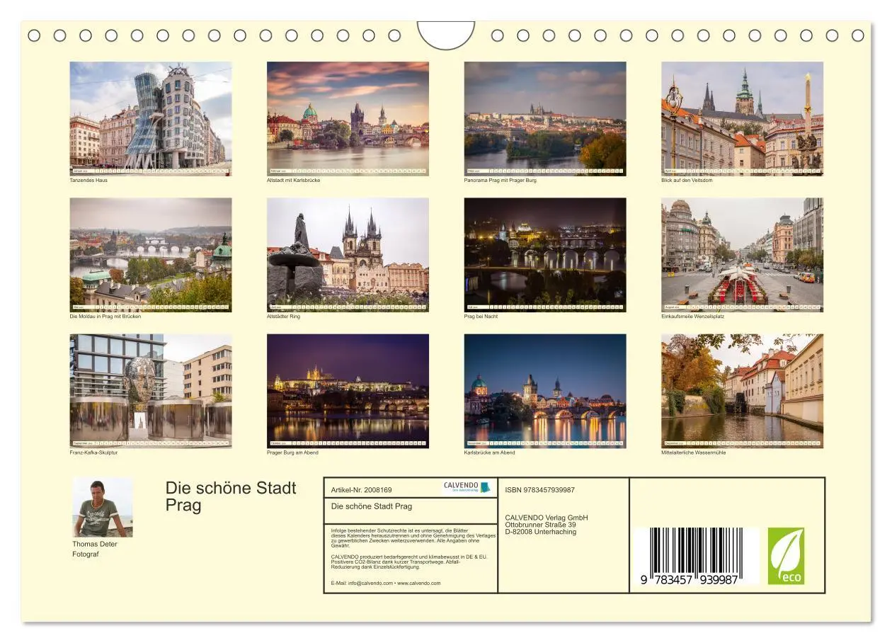 Bild: 9783457939987 | Die schöne Stadt Prag (Wandkalender 2026 DIN A4 quer), CALVENDO...