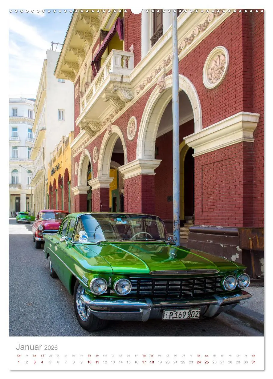 Bild: 9783516339987 | Old Cars of Cuba (Wandkalender 2026 DIN A2 hoch), CALVENDO...