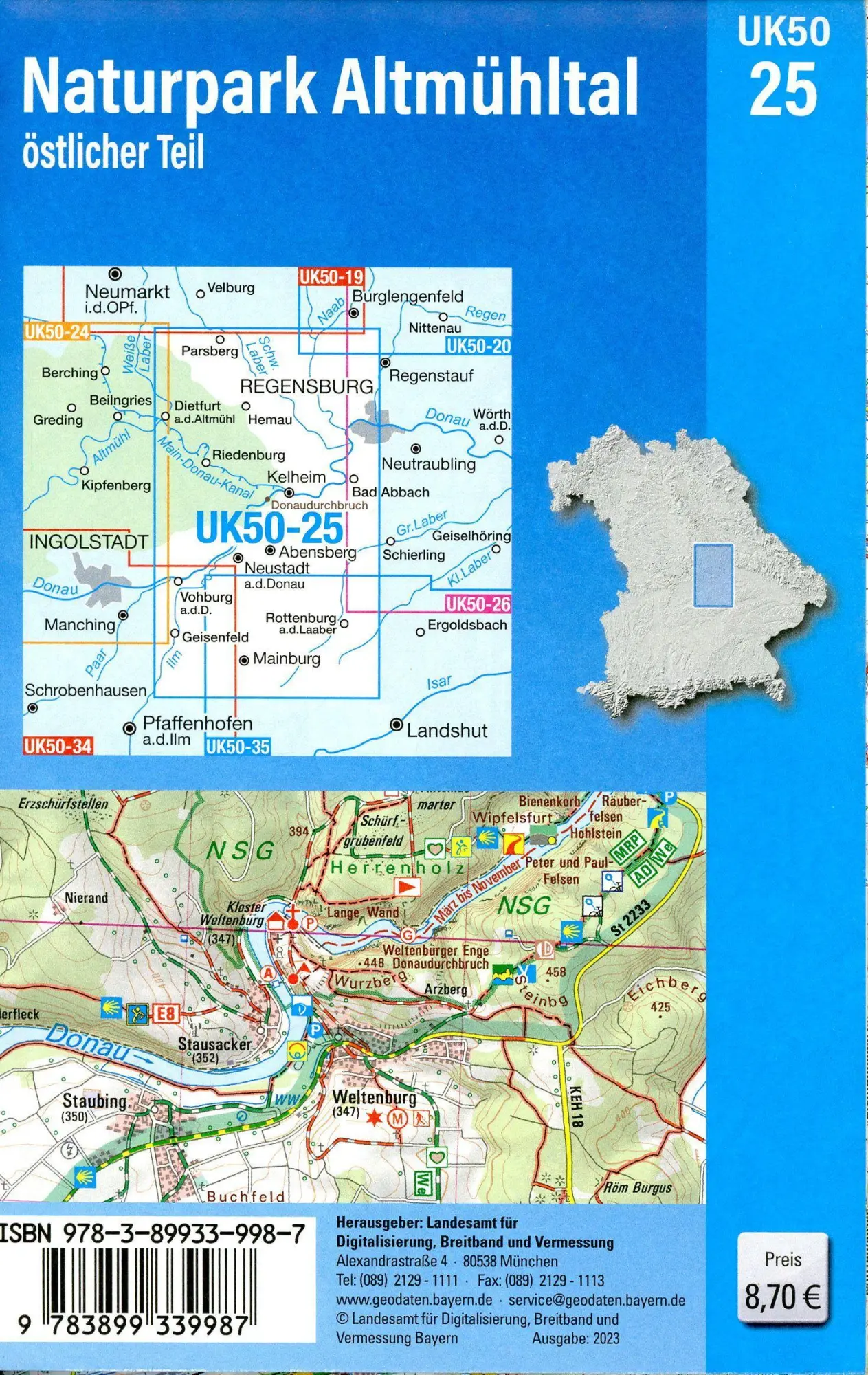 Bild: 9783899339987 | UK50-25 Naturpark Altmühltal, östlicher Teil | Digitalisierung | 2023