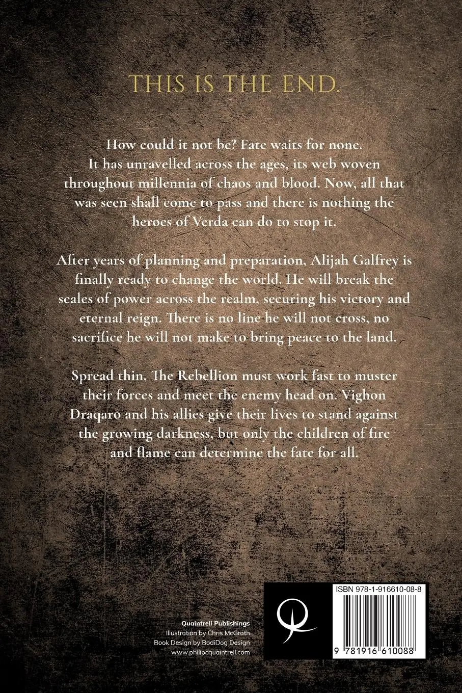 Rückseite: 9781916610088 | A Clash of Fates | (The Echoes Saga: Book 9) | Philip C. Quaintrell