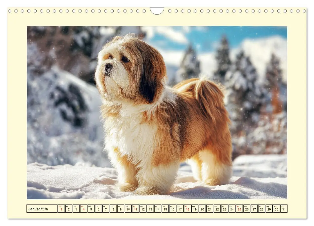 Bild: 9783457810088 | Lhasa Apso Charme. Die kleinen Hüter des Glücks (Wandkalender 2026...