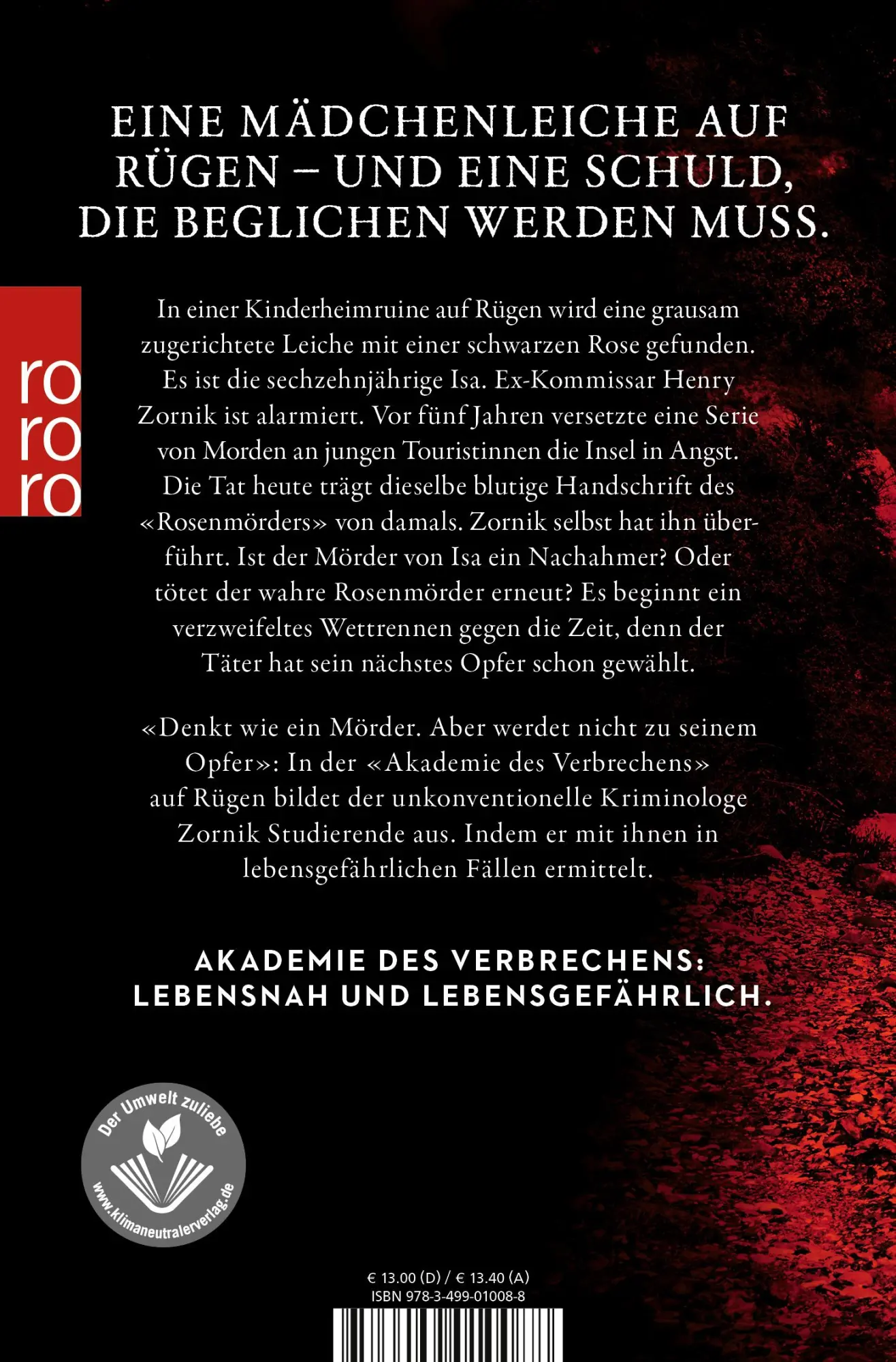 Rückseite: 9783499010088 | Todesklinge | Ein Rügen-Krimi Hochspannung auf der Urlaubsinsel | Buch