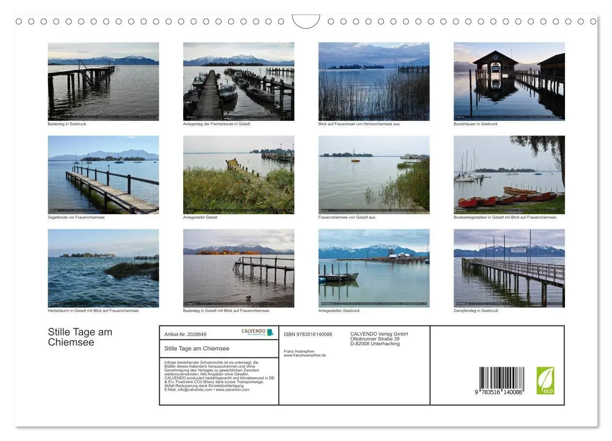Bild: 9783516140088 | Stille Tage am Chiemsee (Wandkalender 2026 DIN A3 quer), CALVENDO...