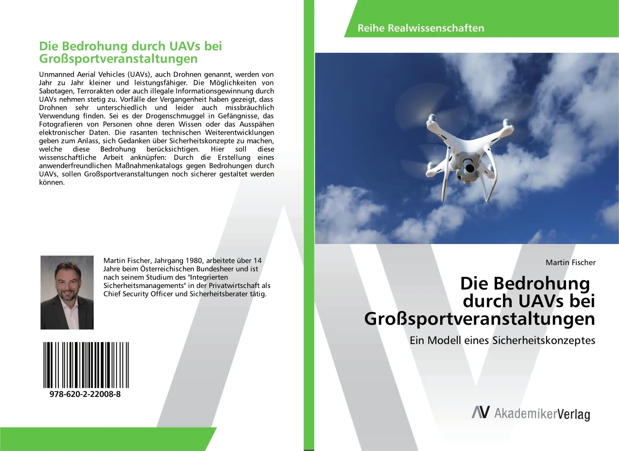 Cover: 9786202220088 | Die Bedrohung durch UAVs bei Großsportveranstaltungen | Martin Fischer