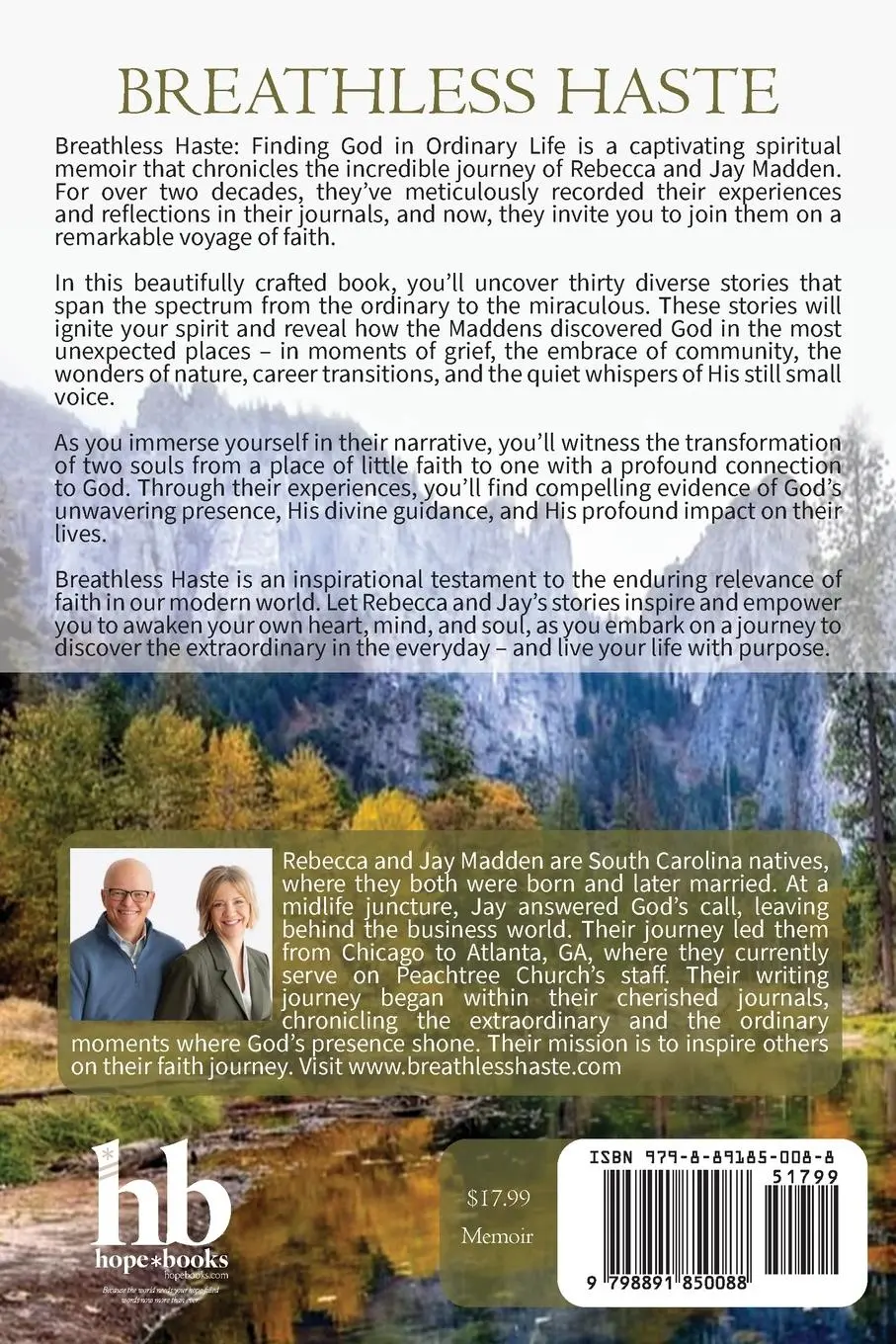 Rückseite: 9798891850088 | Breathless Haste | Finding God in Ordinary Life | Madden (u. a.)