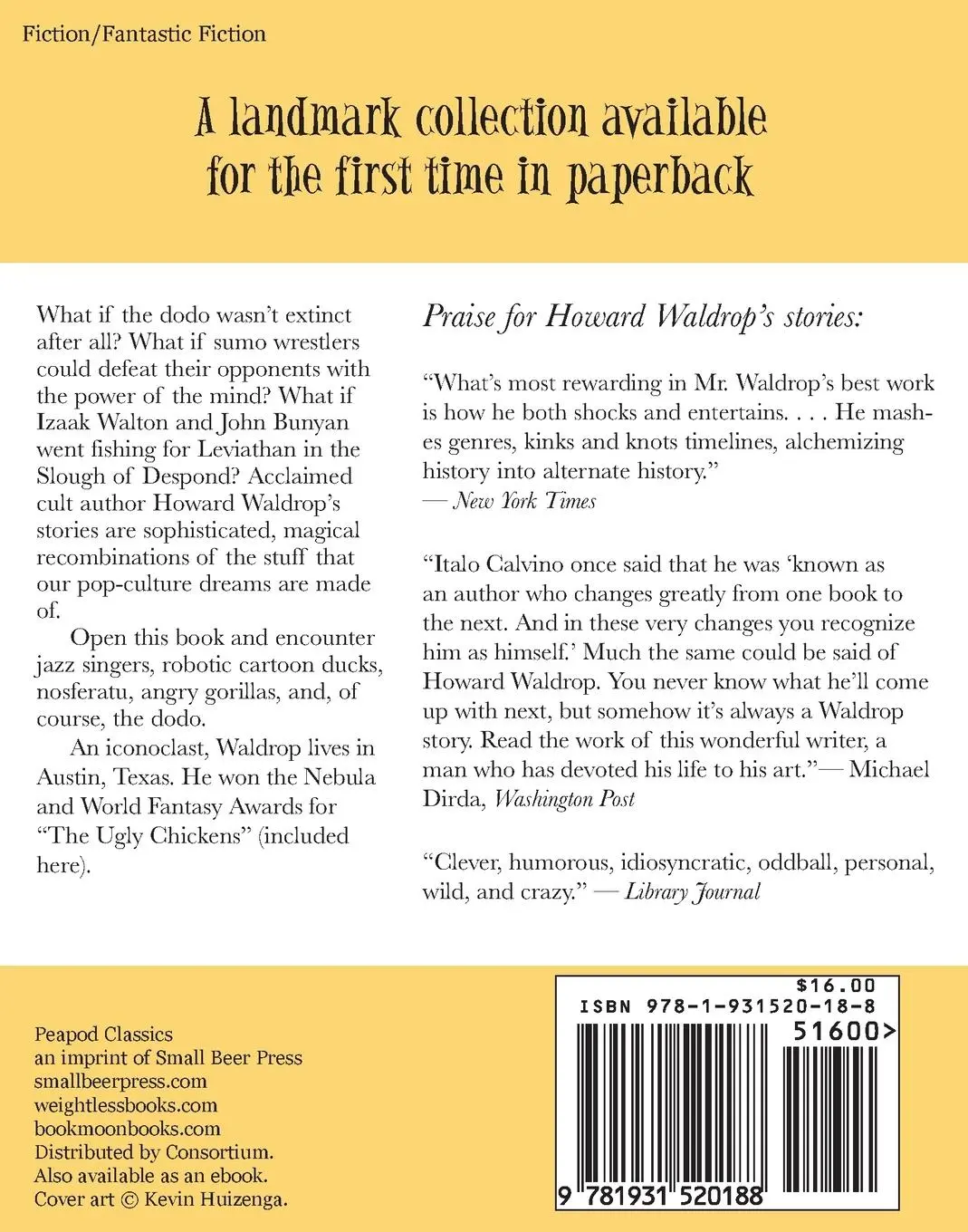 Rückseite: 9781931520188 | Howard Who? | Stories | Howard Waldrop | Taschenbuch | Englisch | 2006