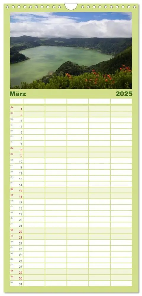 Bild: 9783457110188 | Familienplaner 2025 - Azoren - São Miguel mit 5 Spalten...