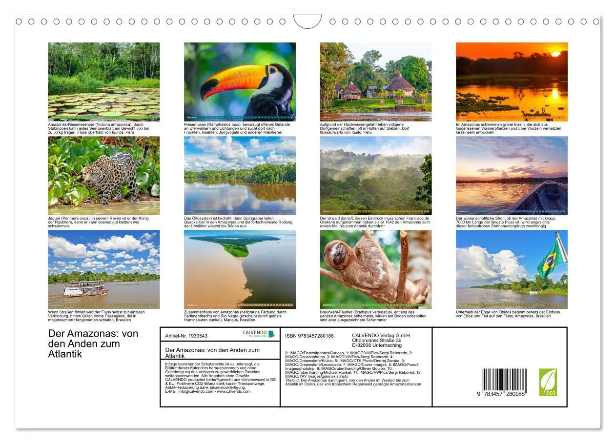 Bild: 9783457280188 | Der Amazonas: von den Anden zum Atlantik (Wandkalender 2026 DIN A3...